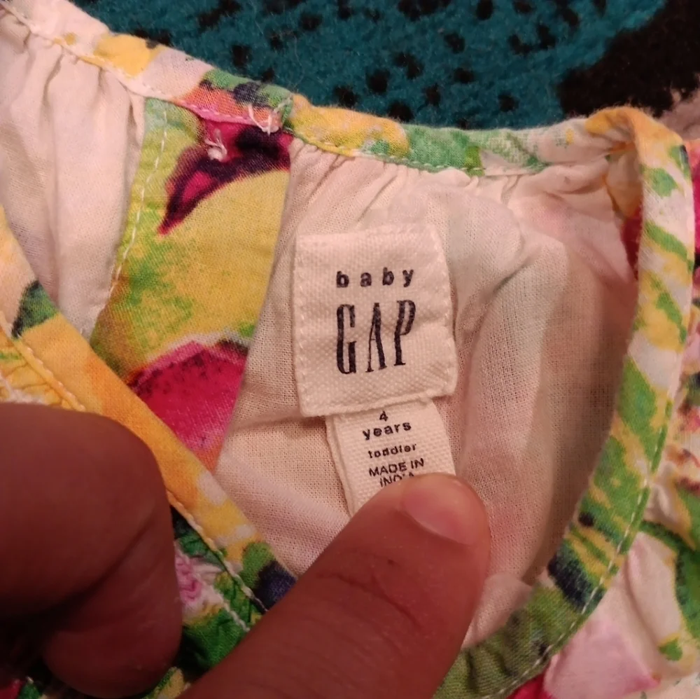 Gap Floral Kids Dress - Yellow and Pink